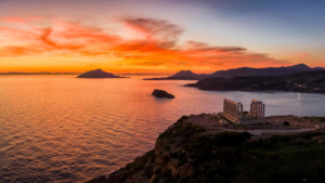 Areal photo of the ancient temple