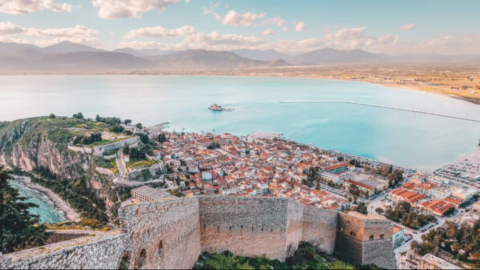A panoramic view of Nafplion town