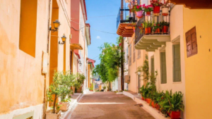 A colorful alley in Nafplion town