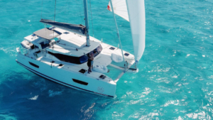 Set sail on a luxurious catamaran and soak up the endless blue of the Aegean