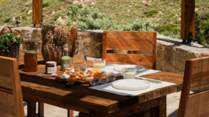 Take in a peaceful morning among olive trees and mountain views