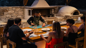 Taste seasonal dishes prepared over an open fire