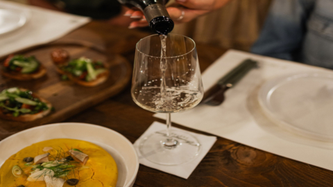 Enjoy local wine and drinks in the atmospheric courtyard